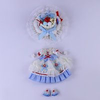 Ensemble robe et chapeau de style pastoral ICY DBS pour poupée Blyth de 1,6 cm, vêtements floraux vintage faits à la main pour poupées personnalisées