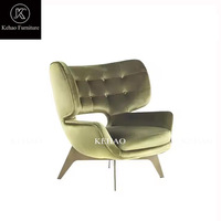 Fauteuil individuel de loisirs en tissu de luxe léger de style italien, design moderne pour salon, fauteuil à dossier, fauteuil de loisirs à imprimé léopard pour villa