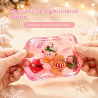Nouveauté Jouet Squishy Carré de Noël Anti-stress à Presser Bonhomme de Neige Homme en Pain d'Épices Jouets Fidget Cadeau de Noël pour Enfants