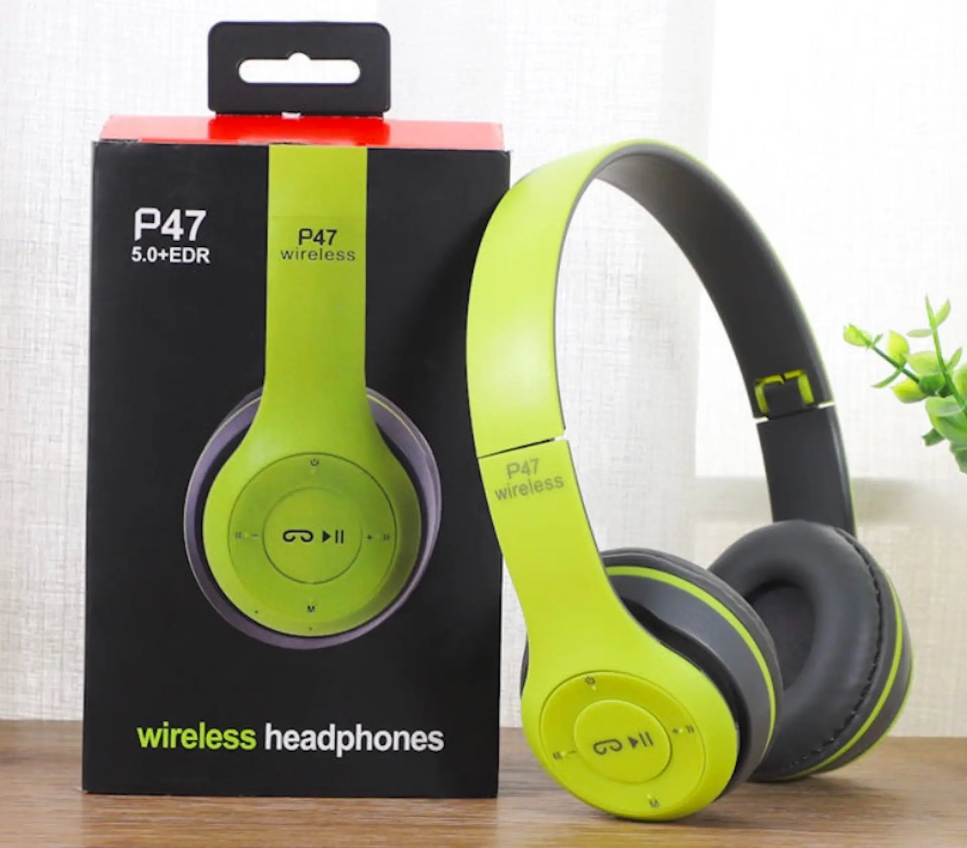 P47 Headphone Bluetooth nirkabel, earphone olahraga Bass berat dapat dilipat hadiah perdagangan luar negeri P47