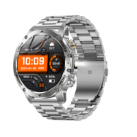 Montre Connectée d'Extérieur AK87 Grand Écran HD 1,7" Plus de 100 Sports Appel Bluetooth Lampe Torche Boussole Fitcloudpro IP68 SOS