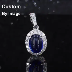 Stars gem Sapphire Diamond Custom Anhänger Charms Halskette Anhänger