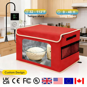 Boîte à levure pliable améliorée avec 50-113 ℉   Contrôle <span class=keywords><strong>de</strong></span> la température et minuterie 48H, appareil <span class=keywords><strong>de</strong></span> fermentation <span class=keywords><strong>de</strong></span> la pâte avec grille métallique, récipient <span class=keywords><strong>de</strong></span> fermentation <span class=keywords><strong>de</strong></span> la pâte - Product Image 1