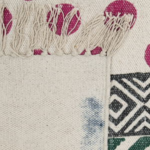 Alfombrillas de algodón de tela Natural 100% de último diseño hechas a mano indias para hoteles, vestíbulo, habitación de casa, alfombra Dhurrie, alfombrilla comprar en línea - Product Image 1