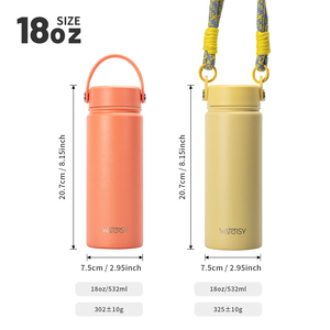 Super Offre Bouteille d'Eau Personnalisée Watersy 18 oz en Acier Inoxydable 18/8, Logo Marque Chinoise, Bouteille de Sport et de Gym en Gros pour Hommes et Enfants - Product Image 2