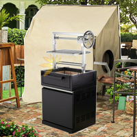 Grill Santa Maria de style argentin, barbecue DIY, grill en briques intégré avec hauteur réglable