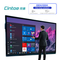 Cintoe Écran plat interactif tactile IR tout-en-un Android 4K de 65, 75 et 86 pouces pour salles de conférence et de réunion