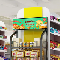 Ultra lebar rak Tepi iklan Digital jenis papan reklame diregangkan layar tampilan LCD