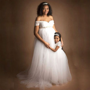 Vestido de maternidad sexy para sesiones de <span class=keywords><strong>fotos</strong></span> lindos vestidos de mujeres embarazadas accesorios de fotografía vestido de embarazo de gasa - Product Image 4