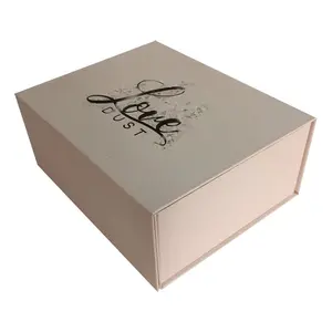 Individuelle rosa magnetische Clamshell-Verpackungsbox Verpackungsbox für Damenwäsche rechteckige faltbare Geschenkbox wiederverwertbar