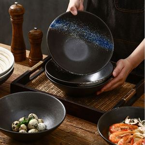 Venta al por Mayor de Tazones de Cerámica Estilo Japonés de 9 Pulgadas para Fideos, Tazones de Ramen de Porcelana Hechos a Mano Ecológicos para Restaurantes - Product Image 4
