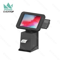 Support de tablette portable de comptoir LST21-P pour iPad, support de tablette POS, support de tablette verrouillable pour restaurants avec espace pour imprimante
