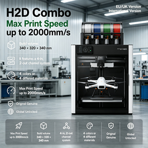 Versión Global Bambu H2D Internacional Desbloqueado de Fábrica, Control Remoto por WiFi con un Solo Toque, Impresora 3D A2L/P1SC/P2SC/H2SC/H2D/H2C - Product Image 1