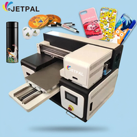 Máquina impresora UV automática Jetpal A3 XP600 de una sola pasada de cama plana para tallas de madera Etiquetas artesanales de metal Tinta UV de cama plana híbrida