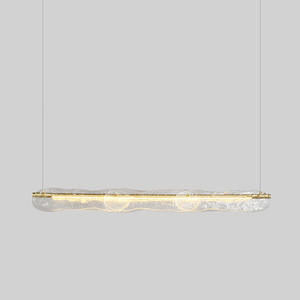 Room <b>Decorative</b> <b>Lights</b> Rectangle Nordic Modern Gold Luxury Iron Glass Pendant <b>Light</b> dining table - Product Image 5