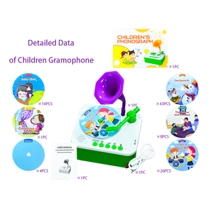 Kinderen Grammofoon Met Flash-Kaarten Kinderen Leren Speelgoed Cadeau Voor De Kinderen Fonograaf Oem/Odm Aangepaste Talen - Product Image 5