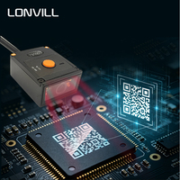 Lector de Códigos QR Industrial LONVILL de Alta Velocidad, Escáner de Códigos de Barras de Montaje Fijo de 1.2MP para Lectura de Códigos QR y DM en Paneles PCB