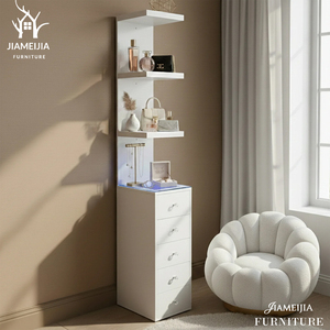 <span class=keywords><strong>Torre</strong></span> Glam de 5 Cajones con Estante LED y Gancho para Joyas, para Colocar Junto a la Mesa de Maquillaje, para Sala de Estar o Dormitorio, Muebles de Lujo OEM para Minoristas - Product Image 1