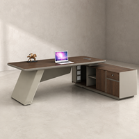 Bureau de direction en forme de L en panneaux de bois modulaires haut de gamme pour bureau moderne OEM ODM