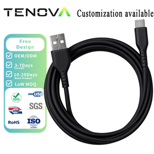 Câble USB-A vers Type-C en silicone liquide Tenova 5A à charge rapide, 1M 2M, <span class=keywords><strong>certifié</strong></span> CE FCC RoHS pour <span class=keywords><strong>iPhone</strong></span> 15 16 17 Samsung - Product Image 1