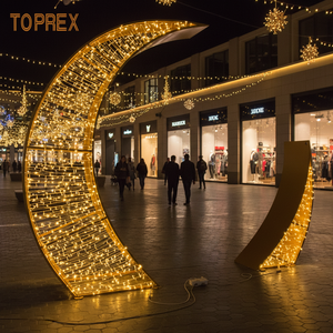 Décoration <span class=keywords><strong>de</strong></span> <span class=keywords><strong>fenêtre</strong></span> <span class=keywords><strong>pour</strong></span> mariage en plein air, lumière LED en forme <span class=keywords><strong>de</strong></span> croissant et d'<span class=keywords><strong>étoile</strong></span>, lumière du Ramadan - Product Image 1