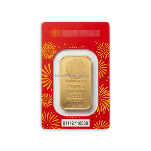 2025 Barre d'or suisse en laiton de 1 once avec numéros différents, Souvenir Année du Serpent, lingot plaqué or en blister - Product Image 3