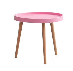Tavolino da Salotto <span class=keywords><strong>Verde</strong></span> con Vassoio Rotondo, Tavolini da Caffè Multifunzionali in Legno e <span class=keywords><strong>Plastica</strong></span>, Tavolino da Divano per Camera da Letto - Product Image 5
