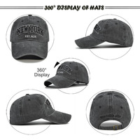 Gorra de Béisbol Vintage de Algodón Lavado con Logotipo Bordado Personalizado, Estilo Desgastado, Sin Estructura, para Hombre y Mujer, Venta al Por Mayor