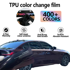 Película Protectora de Pintura TPU Negra Radiante y Roja Encantadora, Rollo de PPF de Color Autoregenerable, Película Protectora para Carrocería - Product Image 1