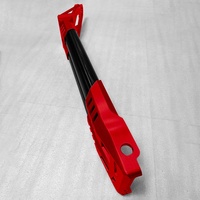 Nouvelle poignée de guidon rouge avec tubes noirs en acier inoxydable usiné CNC