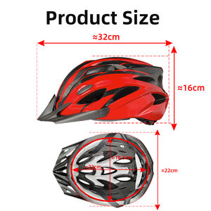 OCSR Женский Мужской легкий прочный ABS + ПК велосипедный шлем со светодиодной подсветкой Съемный солнцезащитный козырек Регулируемый дышащий для верховой езды - Product Image 2