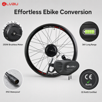 Kit de conversion de vélo électrique longue portée LVBU, moteur 250W 350W, batterie en forme de bouteille 36V 12Ah pour vélo de montagne et de route