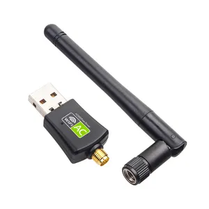 محول واي فاي USB 600 ميجابايت في الثانية, محول واي فاي USB 5/2.4 جيجا هرتز ثنائي النطاق مع هوائي دونغل LAN 802.11ac/a/b/g/n لـ Windows XP Win 7 10 لـ Mac Vista