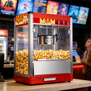 Máquina para Hacer <span class=keywords><strong>Palomitas</strong></span> de Maíz, Económica y Práctica, con Bandeja para Asar Maíz y Superficie Plana Roja. - Product Image 1