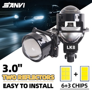 SANVI 3.0 Biled Laser <b>Projector</b> H4 <b>Led</b> Auto Lights Car Headlights Retrofit Bi <b>Led</b> <b>Projector</b> Lens - Product Image 2