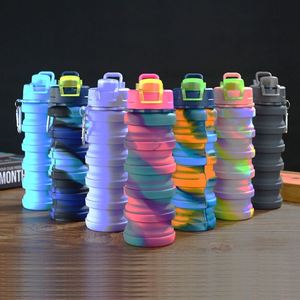 USSE Bouteilles d'eau en silicone pliables portables réutilisables sans BPA personnalisées de 16oz pour le camping et la randonnée - Product Image 3