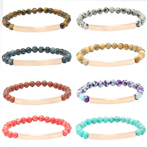 <span class=keywords><strong>Bracciale</strong></span> in <span class=keywords><strong>Giada</strong></span> <span class=keywords><strong>con</strong></span> Incisione Personalizzata e Catena in Acciaio Inossidabile, <span class=keywords><strong>Bracciale</strong></span> <span class=keywords><strong>con</strong></span> Perline e Scritta Personalizzata - Product Image 5