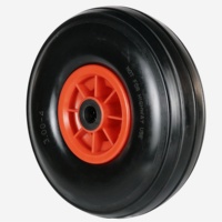 Pneus en mousse PU de haute qualité de 10 pouces 3.00-4 roues plates en plastique rouge 260x80mm roues de remplacement de brouette