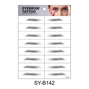 Fábrica personalizada de las mujeres de moda nuevos diseños populares a prueba de agua cara <span class=keywords><strong>3D</strong></span> 4D 6D ceja tatuaje temporal pegatinas cosméticas - Product Image 6