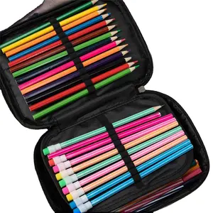 रंगीन पेंसिल भंडारण बैग के लिए एकाधिक डिब्बे पेंसिल बैग