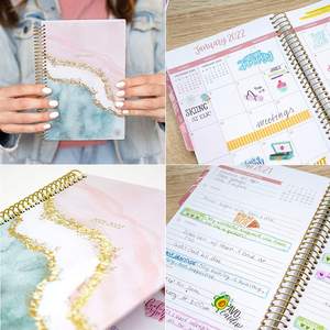 สมุดโน้ตออแกไนเซอร์วาระการประชุม<span class=keywords><strong>ราย</strong></span>สัปดาห์และ<span class=keywords><strong>ราย</strong></span><span class=keywords><strong>เดือน</strong></span>พร้อมสติ๊กเกอร์คั่นหนังสือสำหรับของขวัญสมุดโลโก้แบบเกลียวที่วางแผนปี A5 - Product Image 4
