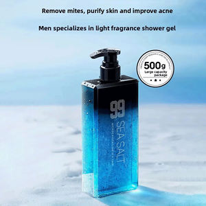 Ensemble sel de mer pour hommes nettoyant pour le corps <span class=keywords><strong>parfum</strong></span> longue durée anti acariens shampooing anti acné lotion pour le corps formule de gel à base de plantes - Product Image 4