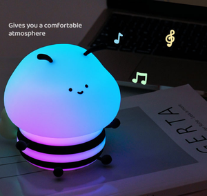 โคมไฟกลางคืนซิลิโคนรูปผึ้ง ชาร์จไฟผ่าน USB ไฟ LED สำหรับเด็ก โคมไฟข้างเตียง ควบคุมการเปลี่ยนสีด้วยการแตะ โคมไฟ RGB สำหรับห้องนอนเด็ก ปี 2026 - Product Image 3