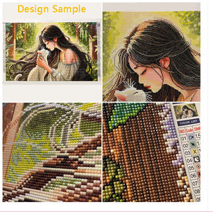 Kit de peinture au diamant 5D DIY LS 70x70CM, lever de soleil, résine carrée, fée AB, perceuse spéciale, bord coloré, peinture sur toile - Product Image 3