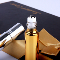 SUMEEAR - Botella de Perfume de Vidrio con Recubrimiento UV de 10 ml, con Rodillo y Tapa de Rosca, Recargable, con Logotipo Personalizado, Multicolor, Muestra de Aceite Esencial