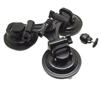 Support de caméra pour pare-brise de voiture à triple ventouse robuste avec rotule à 360 degrés pour caméra d'action, idéal pour le vlogging et la conduite