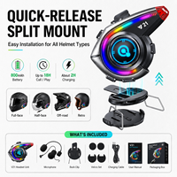 Casque de moto avec écouteurs sans fil étanches à réduction de bruit ultra performante et compatibles avec tous les casques