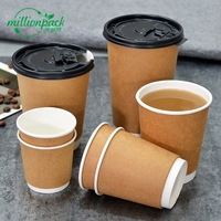 Gobelets à café jetables biodégradables et compostables à double paroi, imprimés sur mesure, avec couvercle, écologiques, pour café, compostables