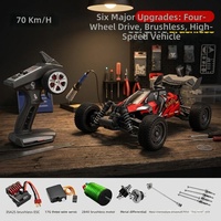 Радиоуправляемая машинка-багги 4WD с бесщеточным двигателем, 70 км/ч, масштаб 1:16, внедорожный монстр-трак для взрослых любителей, готов к использованию