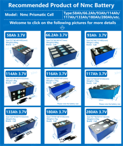 Baterías de Iones de Litio Prismáticas Xiho 3.7V 59Ah-280Ah NCM 811 para Vehículos Eléctricos, Certificadas CE para 2000 Ciclos - Product Image 6
